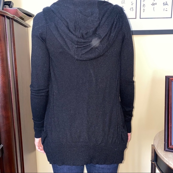TALULA black button-up cardigan/hoodie (size XXS) - Picture 6 of 6